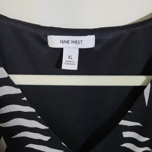 Nine West Black and White Sleeveless Dress, Size XL - Picture 2 of 5